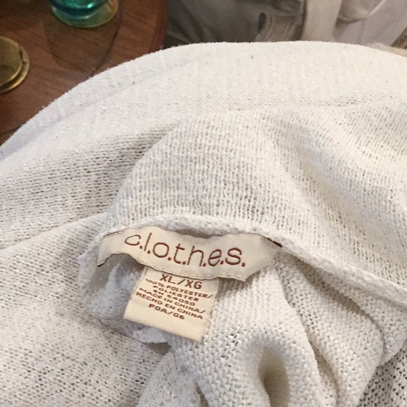 C.L.O.T.H.E.S. VGUC Women’s White Sweater XL/XG - Picture 7 of 8
